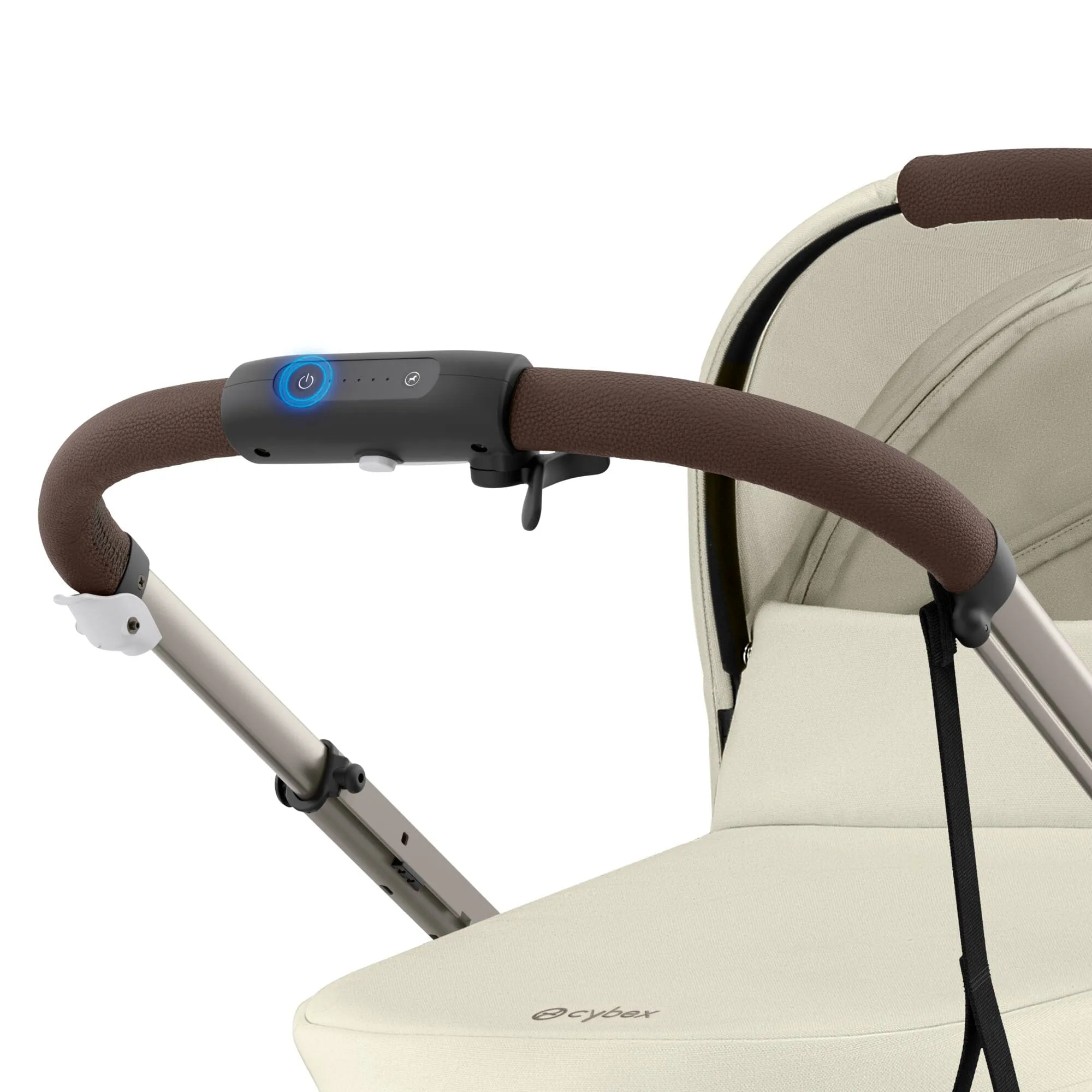 Cybex eGazelle S Double Pushchair - Taupe/Seashell Beige