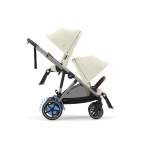 Cybex eGazelle S Double Pushchair - Taupe/Seashell Beige