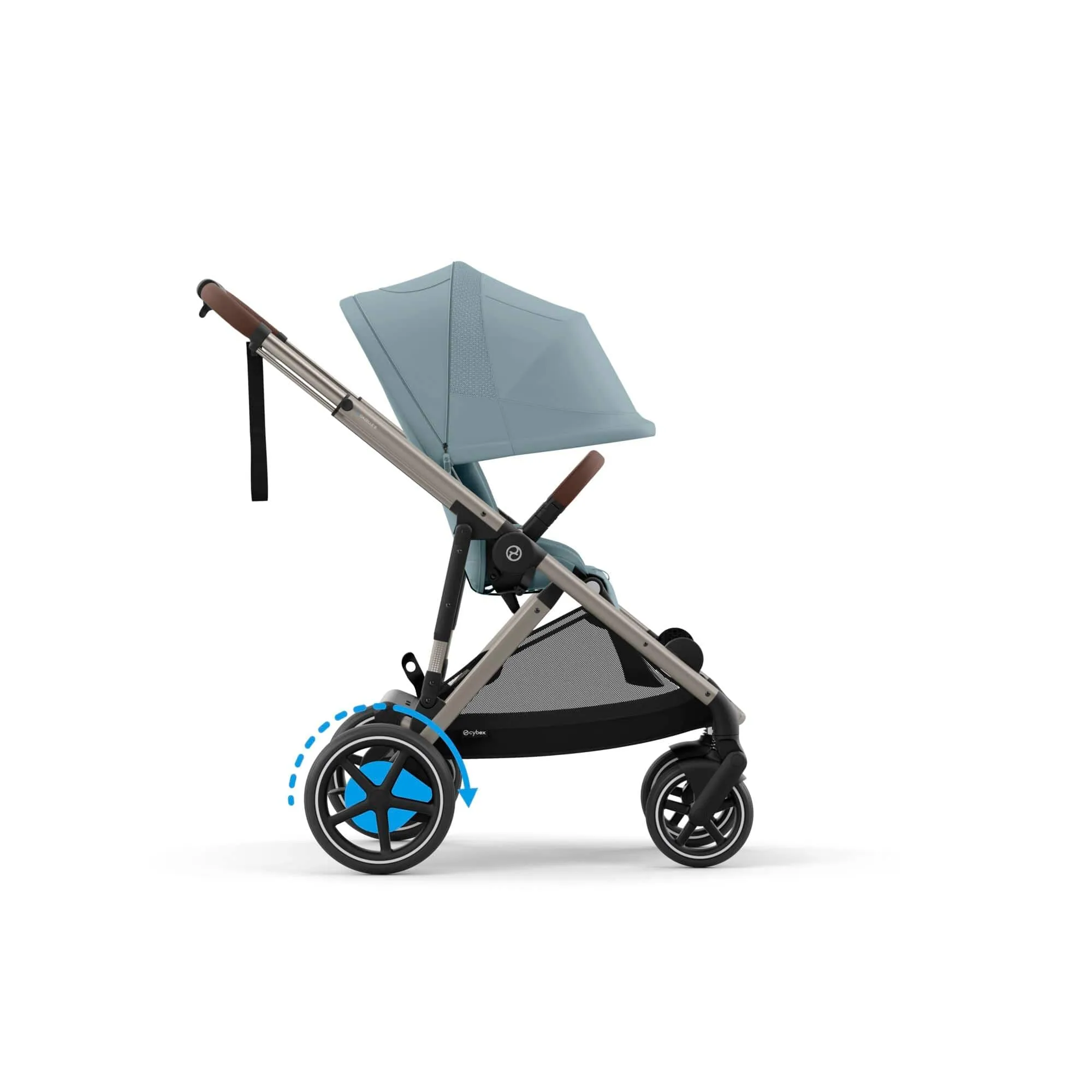 Cybex eGazelle S Double Pushchair - Taupe/Stormy Blue