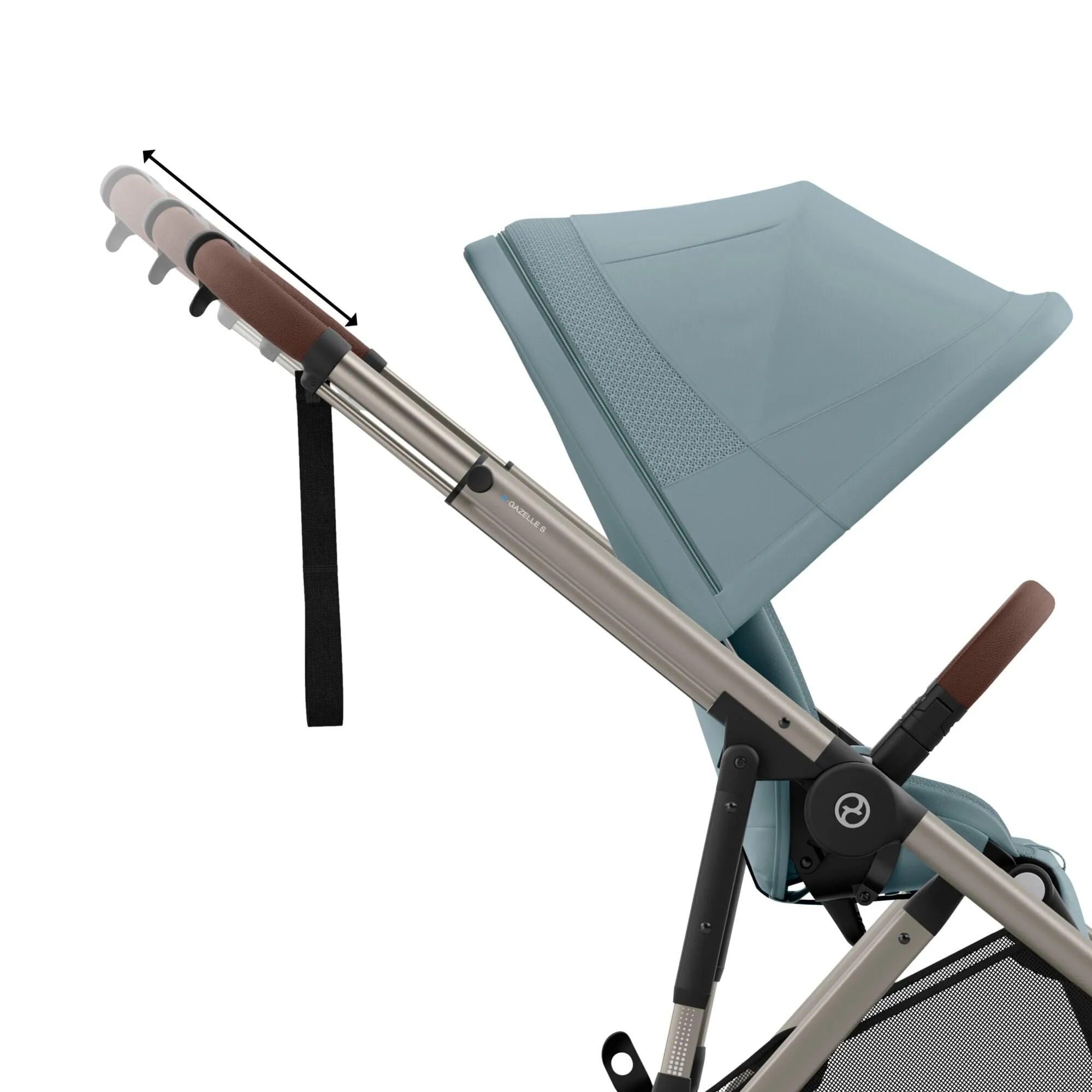 Cybex eGazelle S Double Pushchair - Taupe/Stormy Blue