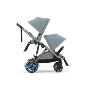 Cybex eGazelle S Double Pushchair - Taupe/Stormy Blue