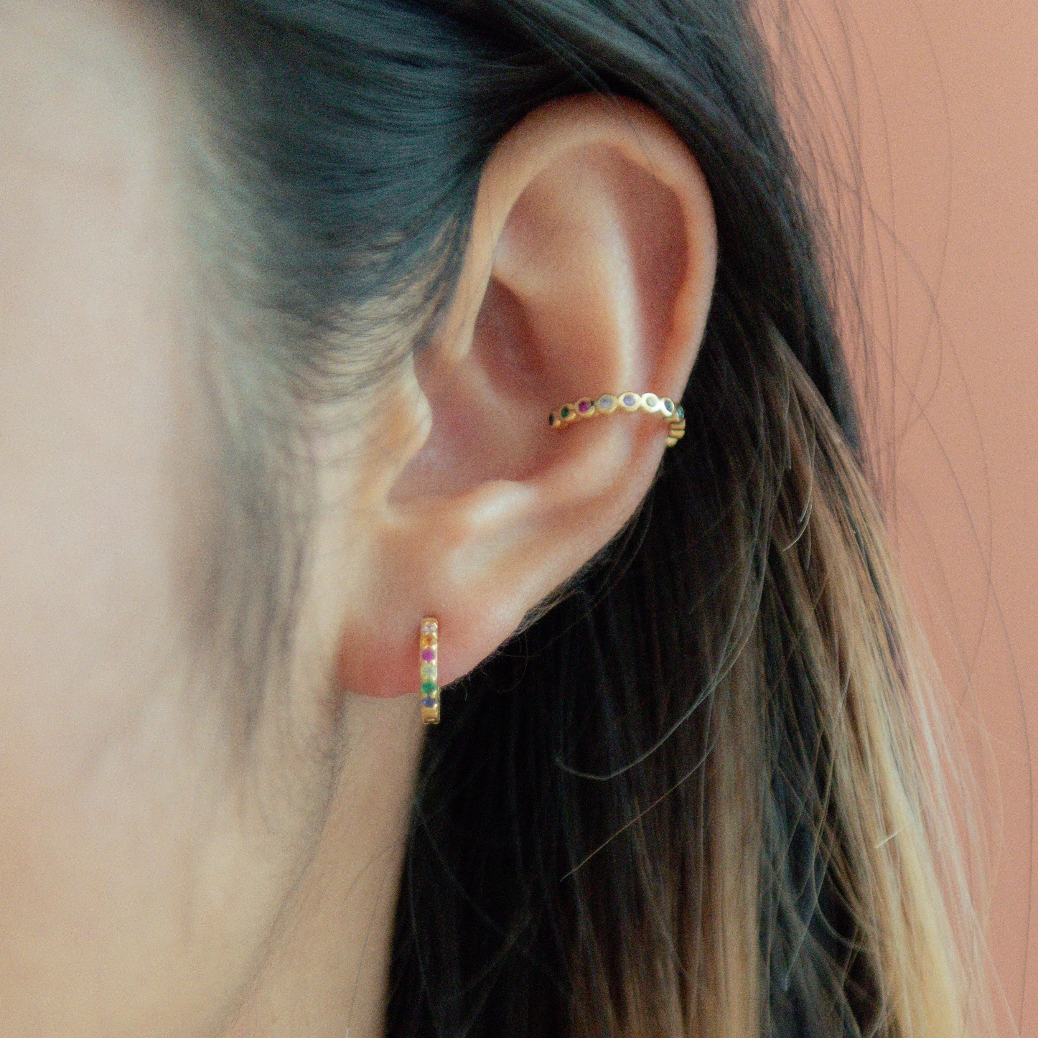CZ Colorful Middle Ear Cuff