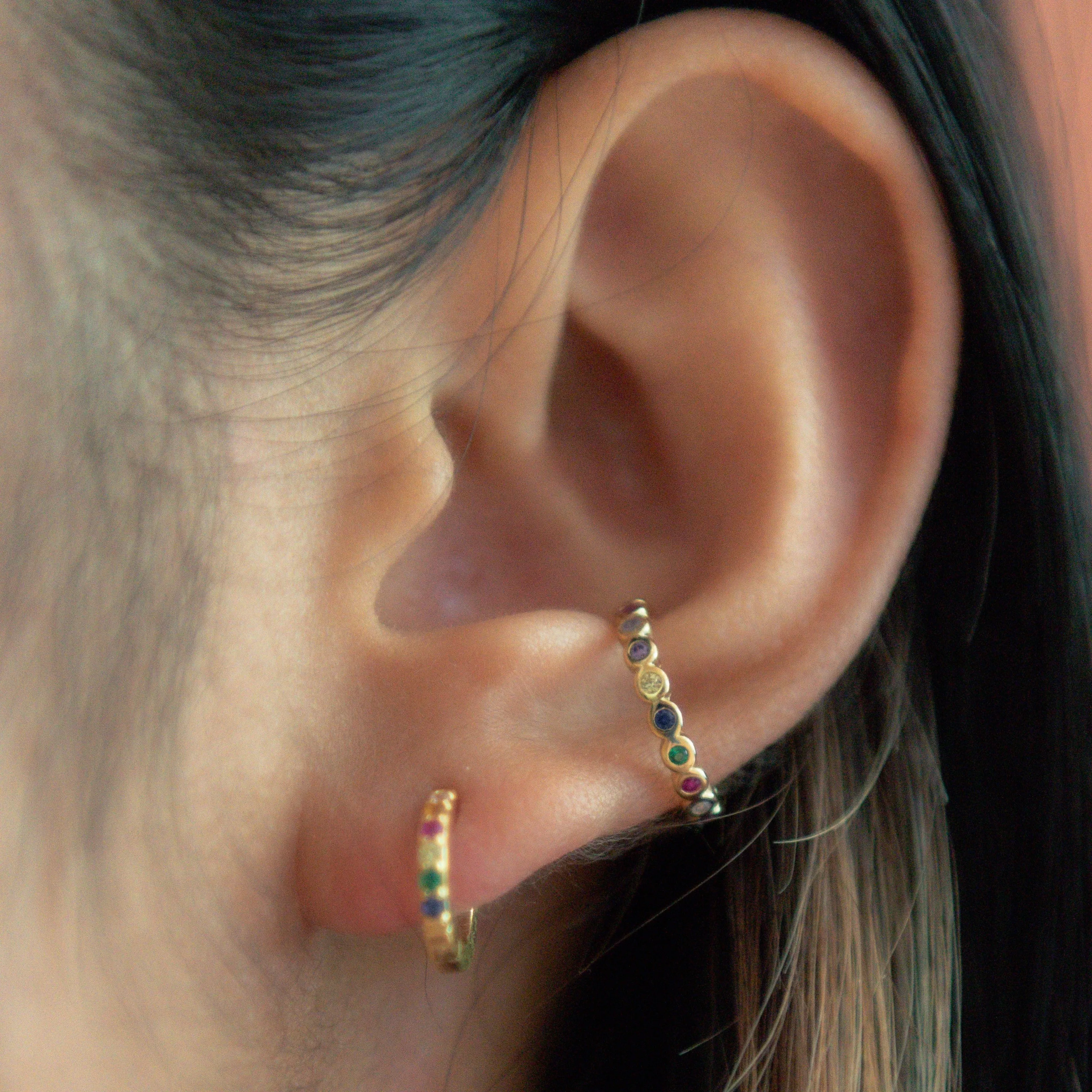 CZ Colorful Middle Ear Cuff