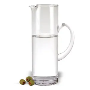 (D) 2-Pc 'Manhattan' Premium Quality Lead Free Crystal Pitcher