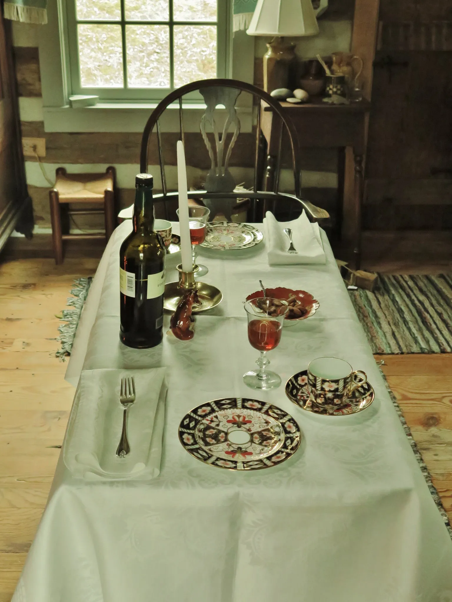 Dalsjofors Sweden Double Damask Linen I - Cloth & 6 Napkins