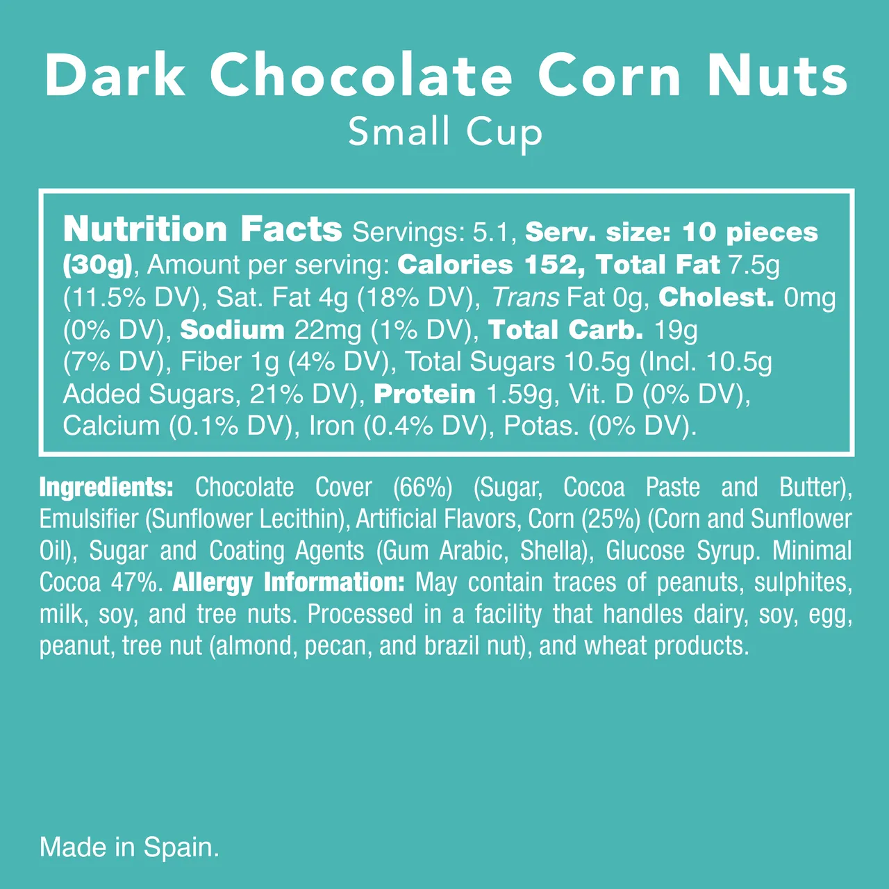 Dark Chocolate Corn Nuts by Candy Club