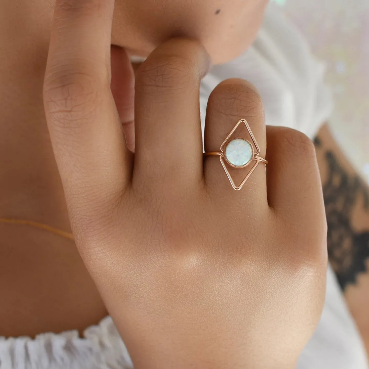 Deco Opal Ring