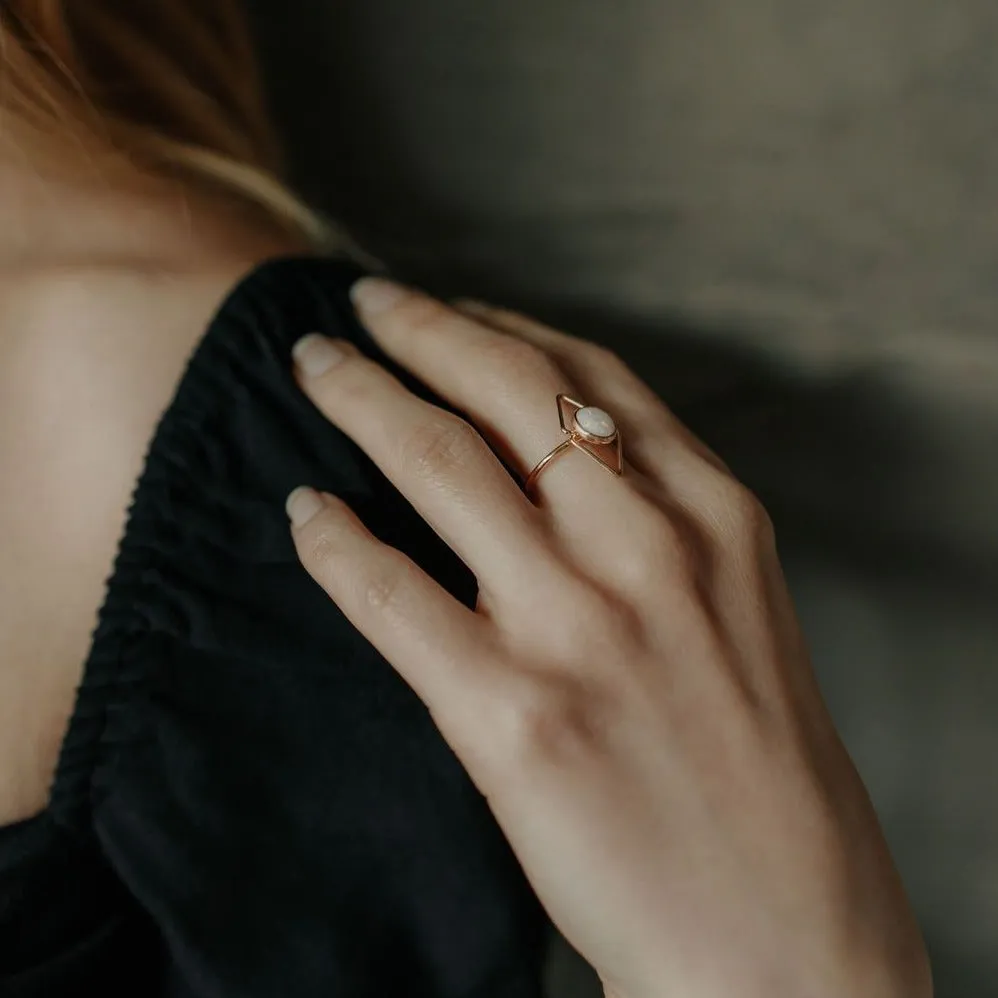 Deco Opal Ring