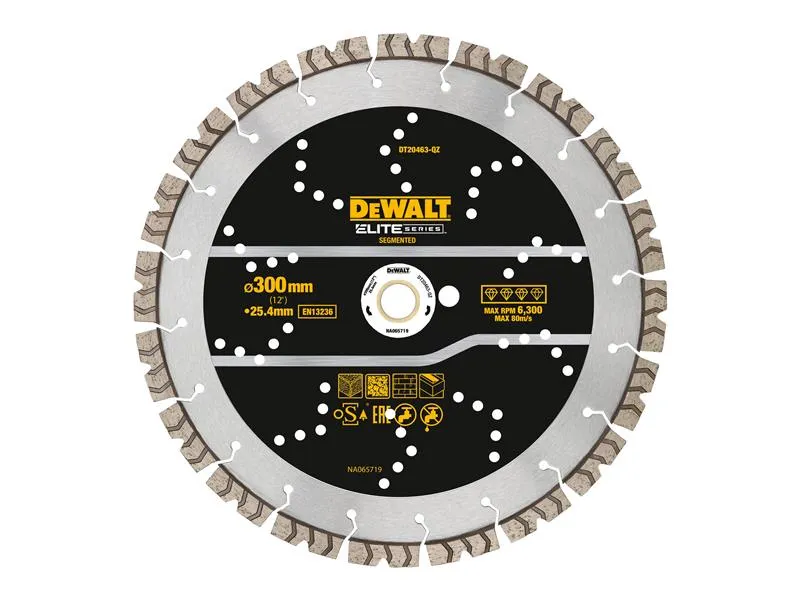 DEWALT ELITE SERIESª All Purpose Diamond Segmented Wheel 300 x 25.4mm