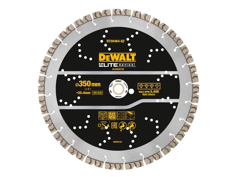 DEWALT ELITE SERIESª All Purpose Diamond Segmented Wheel 350 x 25.4mm