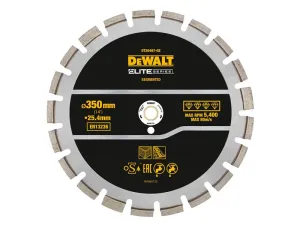 DEWALT ELITE SERIESª Asphalt Diamond Segmented Wheel 350 x 25.4mm