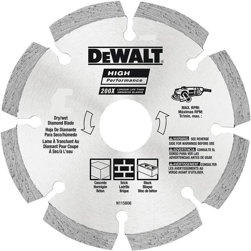 DEWALT SEGMENTED RIM DIAMOND WHEEL