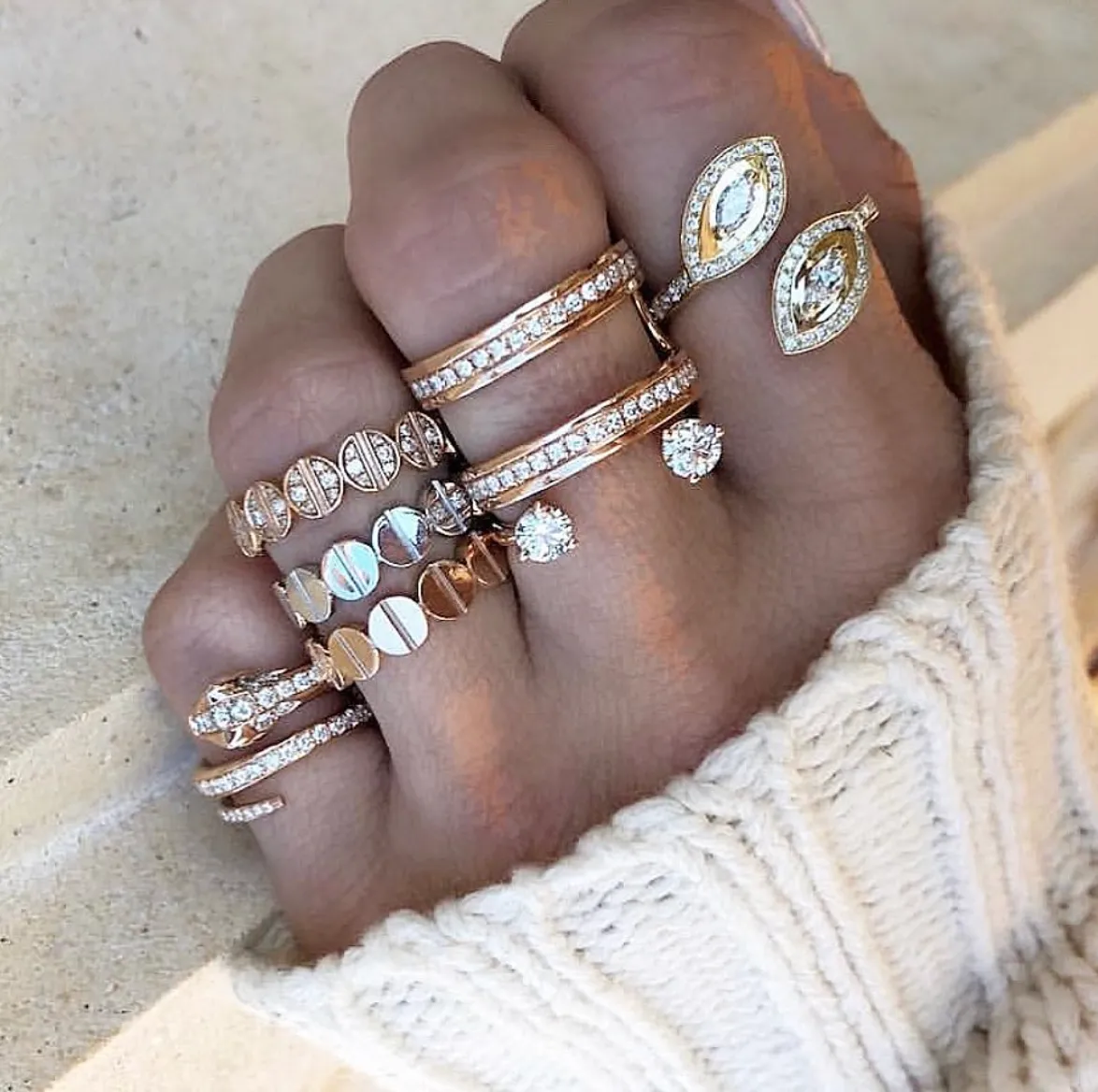 Diamond Open Cigar Ring