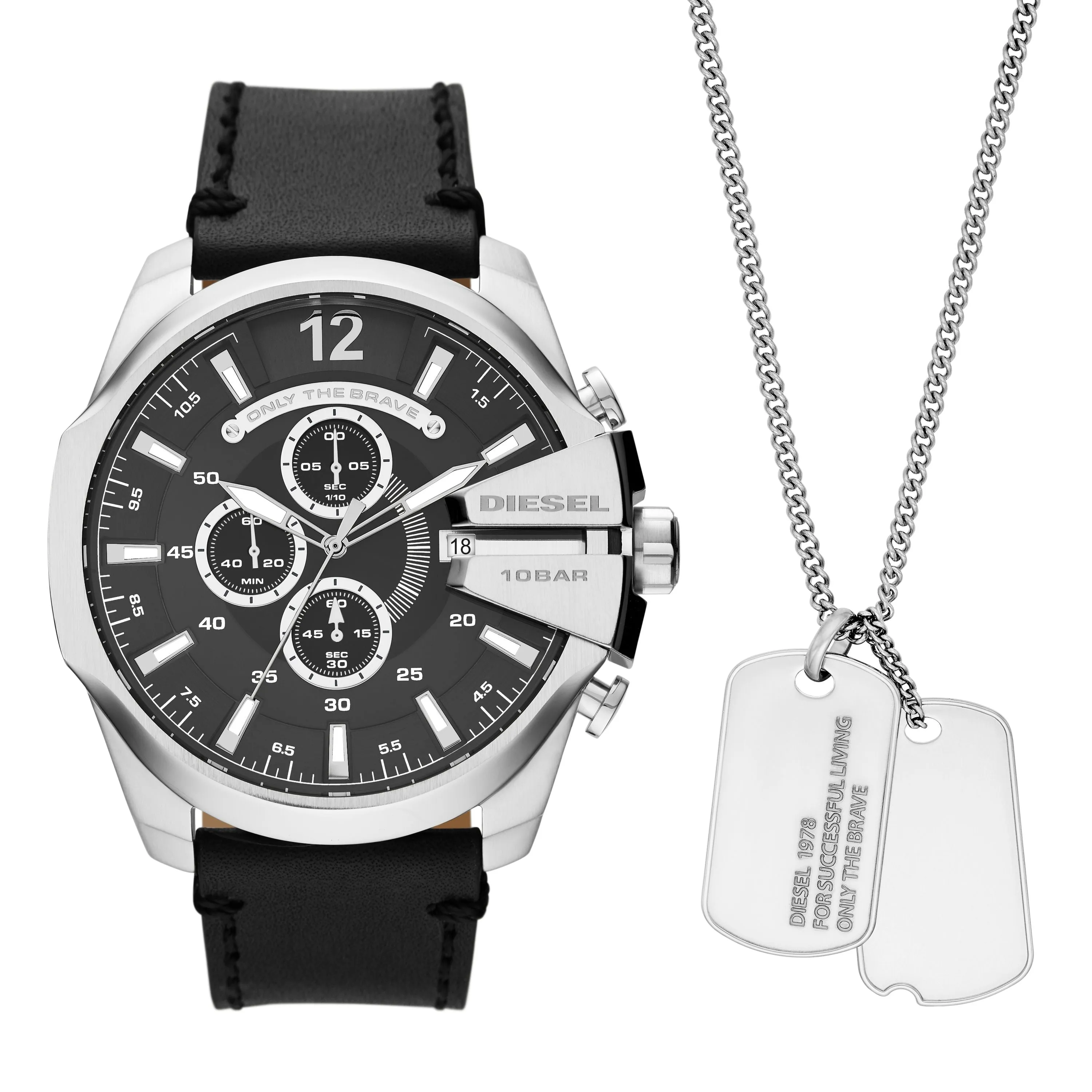 DIESEL SET WATCH AND NECKLACE