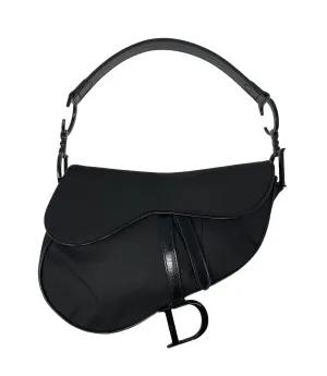 Dior Black Nylon Saddle Bag