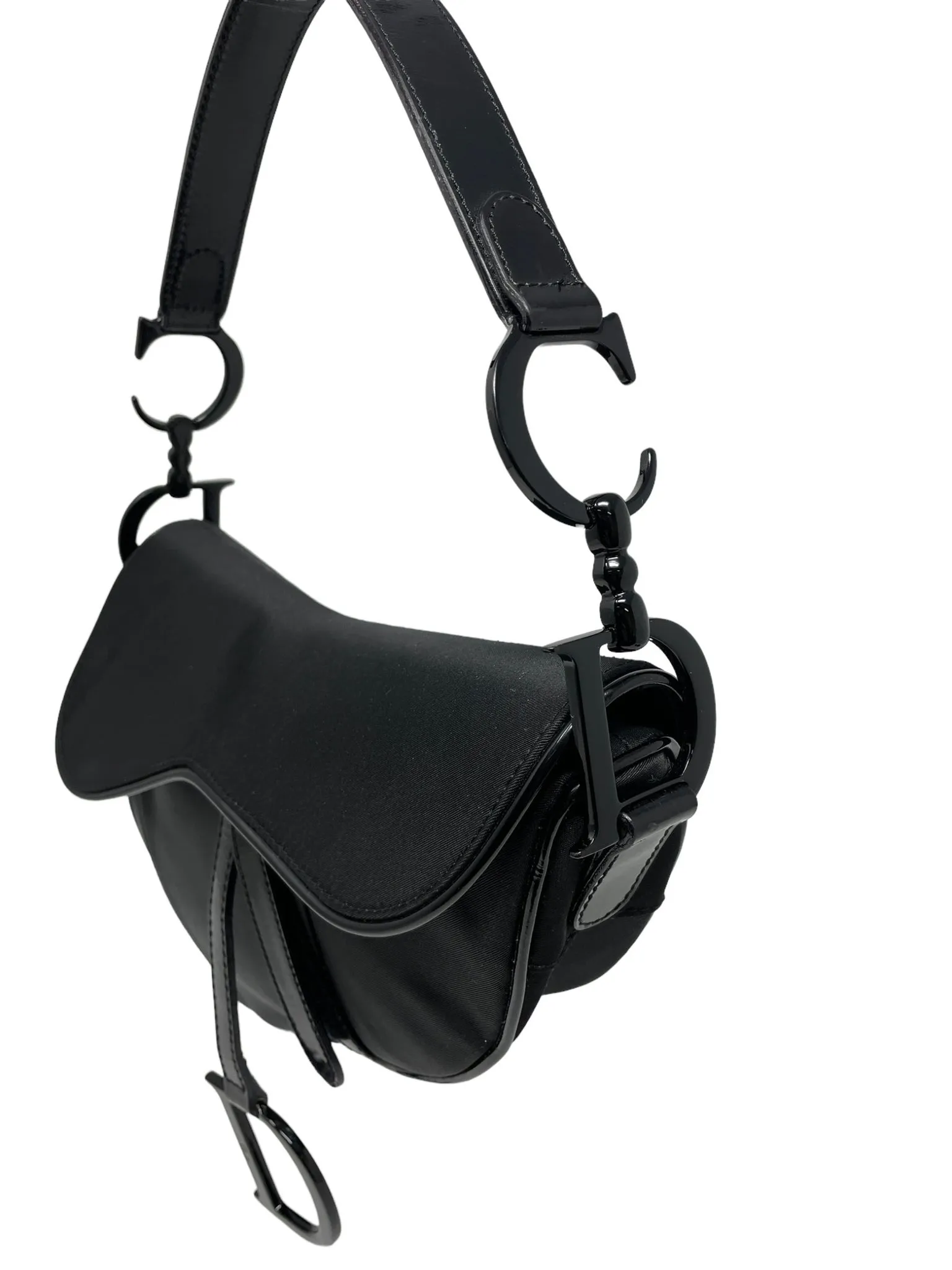 Dior Black Nylon Saddle Bag