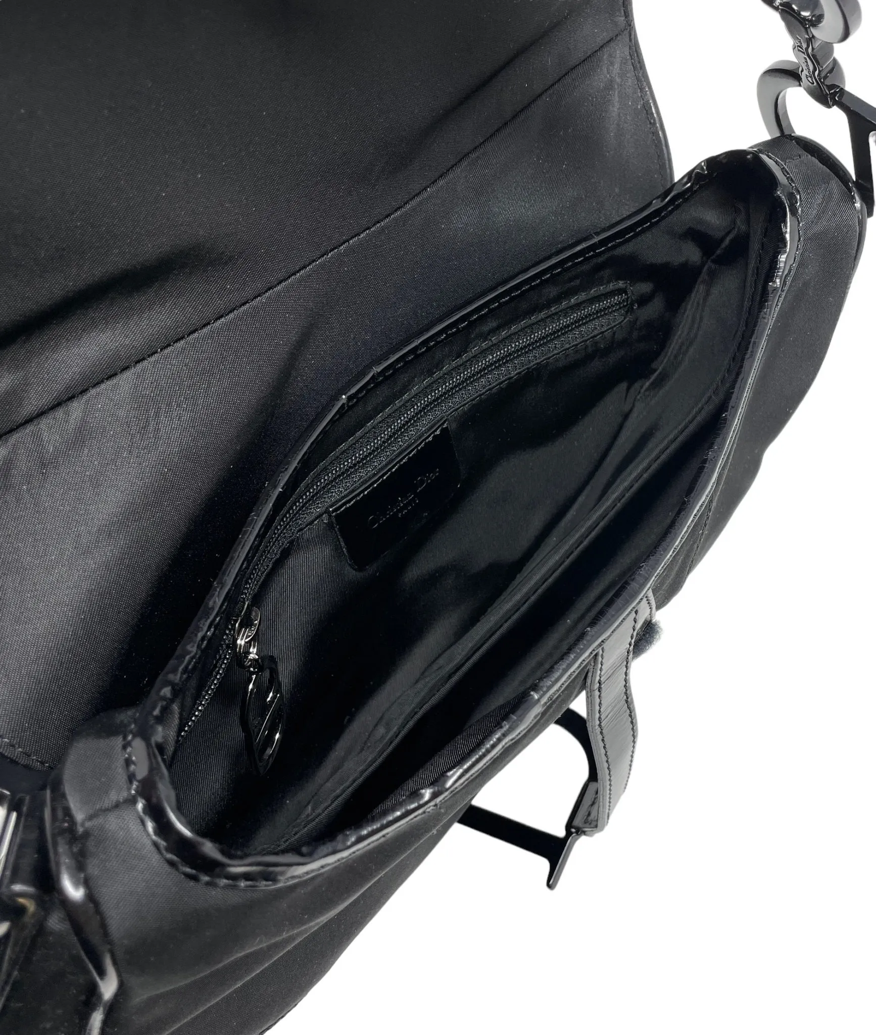 Dior Black Nylon Saddle Bag