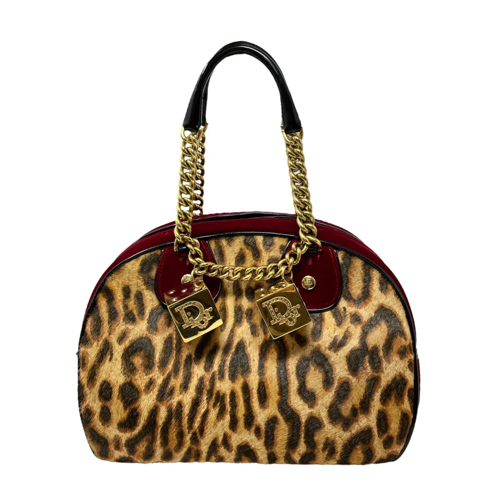 Dior Cheetah Calf Hair Bowler Bag
