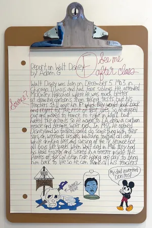 Disney Report custom clipboard Original