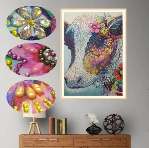 DIY- Diamond painting- Colorful Cow