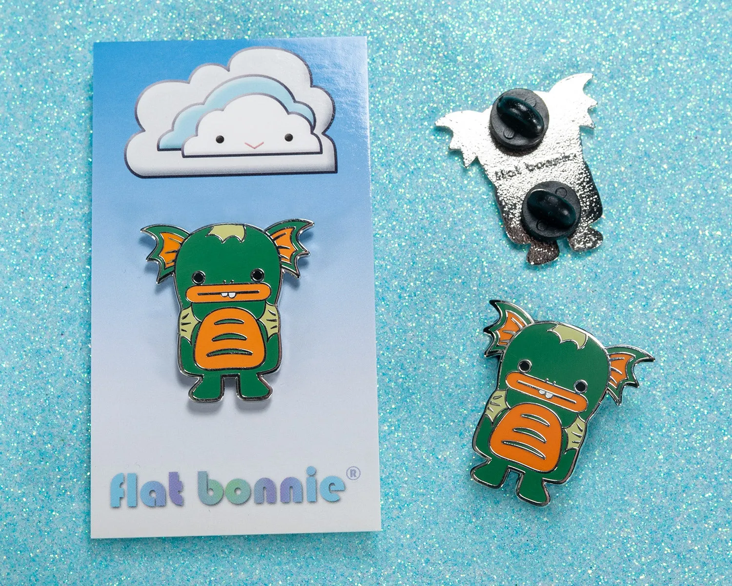 Dobichan Swamp Monster enamel pin - Kawaii backpack pin
