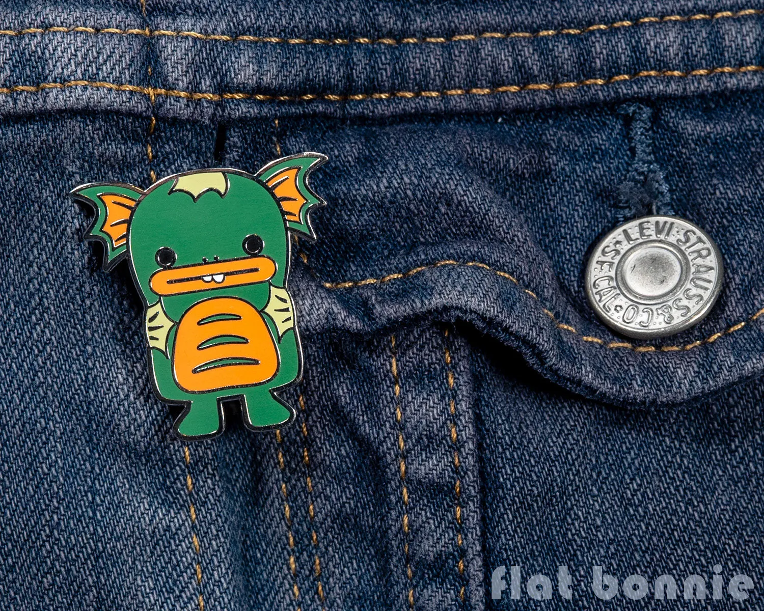 Dobichan Swamp Monster enamel pin - Kawaii backpack pin