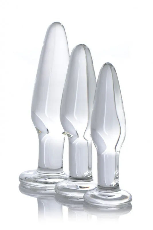 Dosha 3 Piece Glass Anal Plug Kit