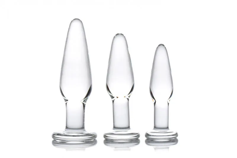 Dosha 3 Piece Glass Anal Plug Kit