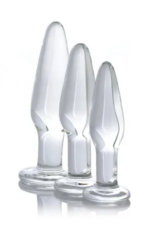 Dosha 3 Piece Glass Anal Plug Kit