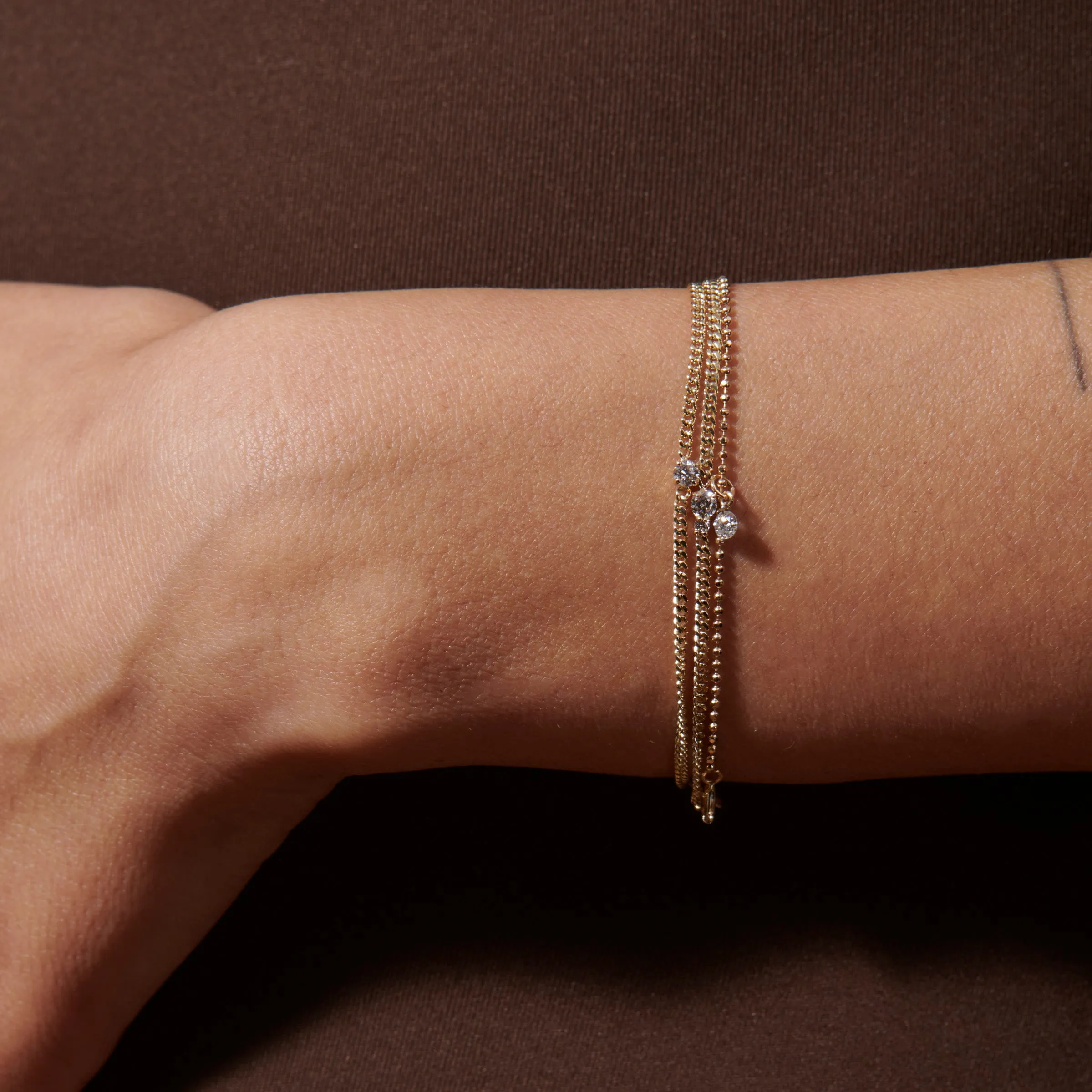 Double Diamond Chain Bracelet