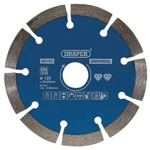 Draper 99783 Segmented Diamond Blade, 125Mm Dr-99783