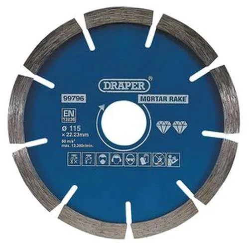 Draper Mortar Raking Diamond Blade, 115Mm Dr-99796
