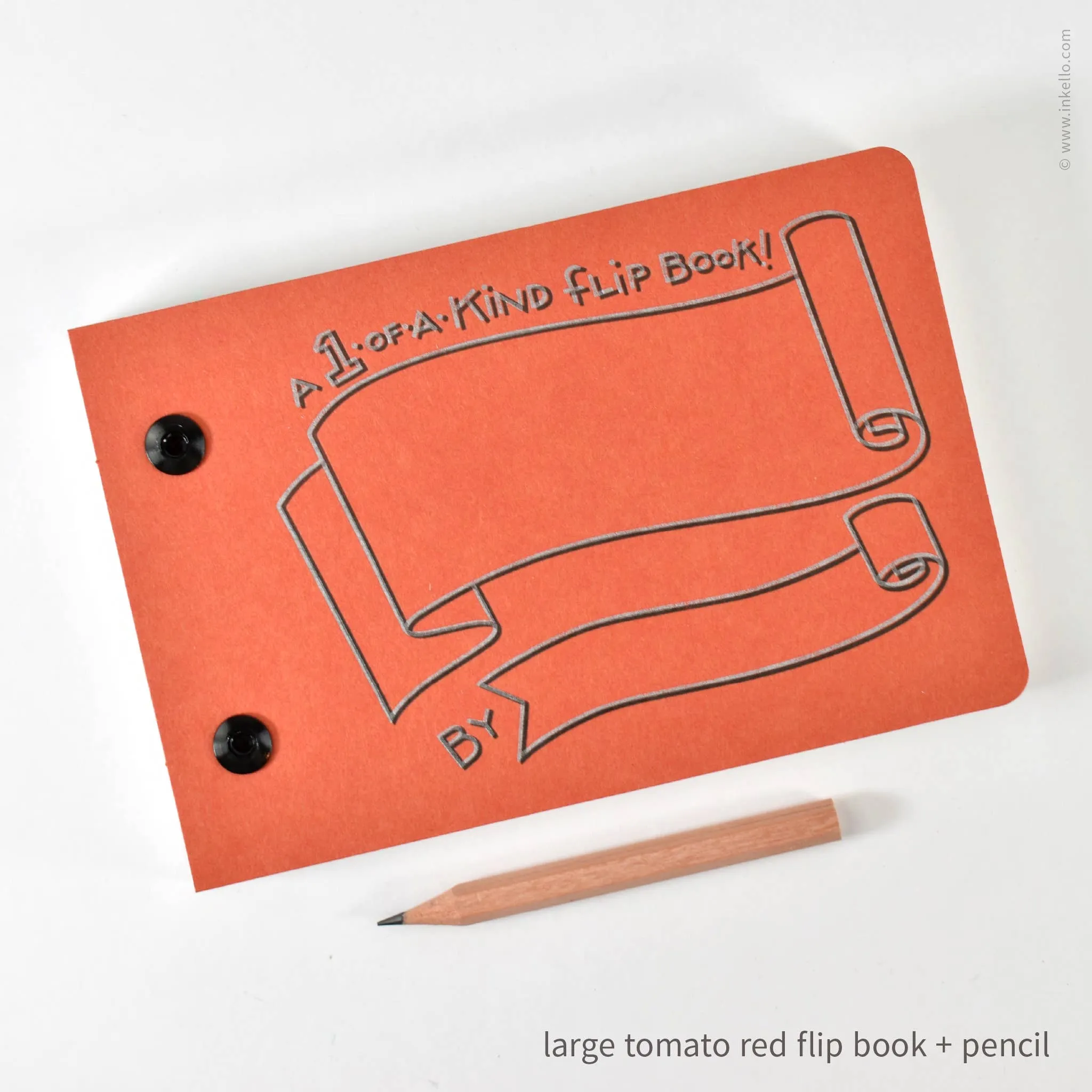 Draw-Your-Own Flip Book   Pencil (#316): Kraft Brown / Small