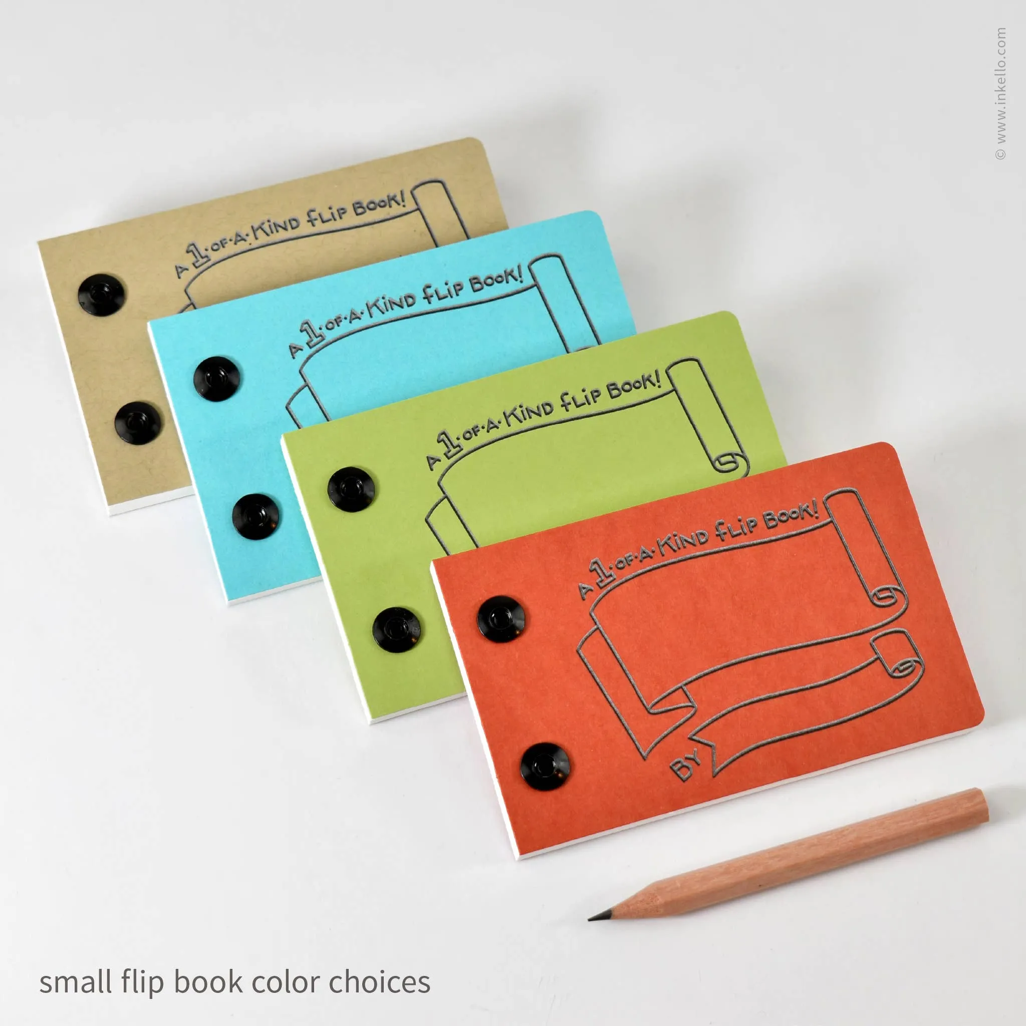 Draw-Your-Own Flip Book   Pencil (#316): Kraft Brown / Small