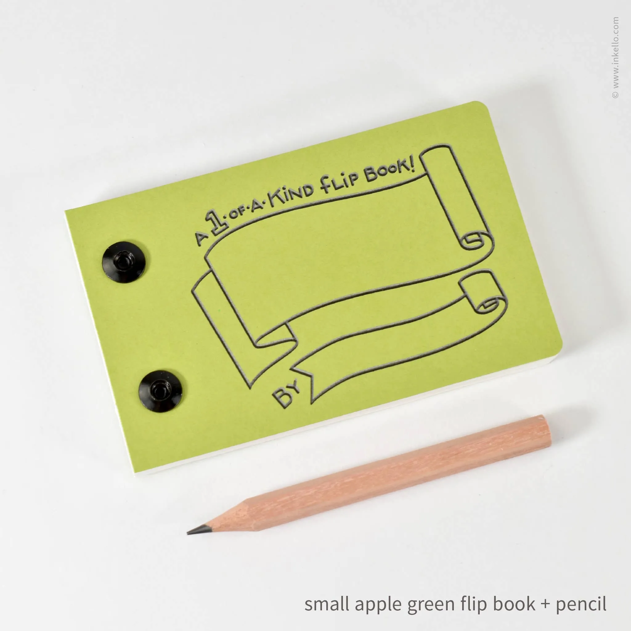 Draw-Your-Own Flip Book   Pencil (#316): Kraft Brown / Small