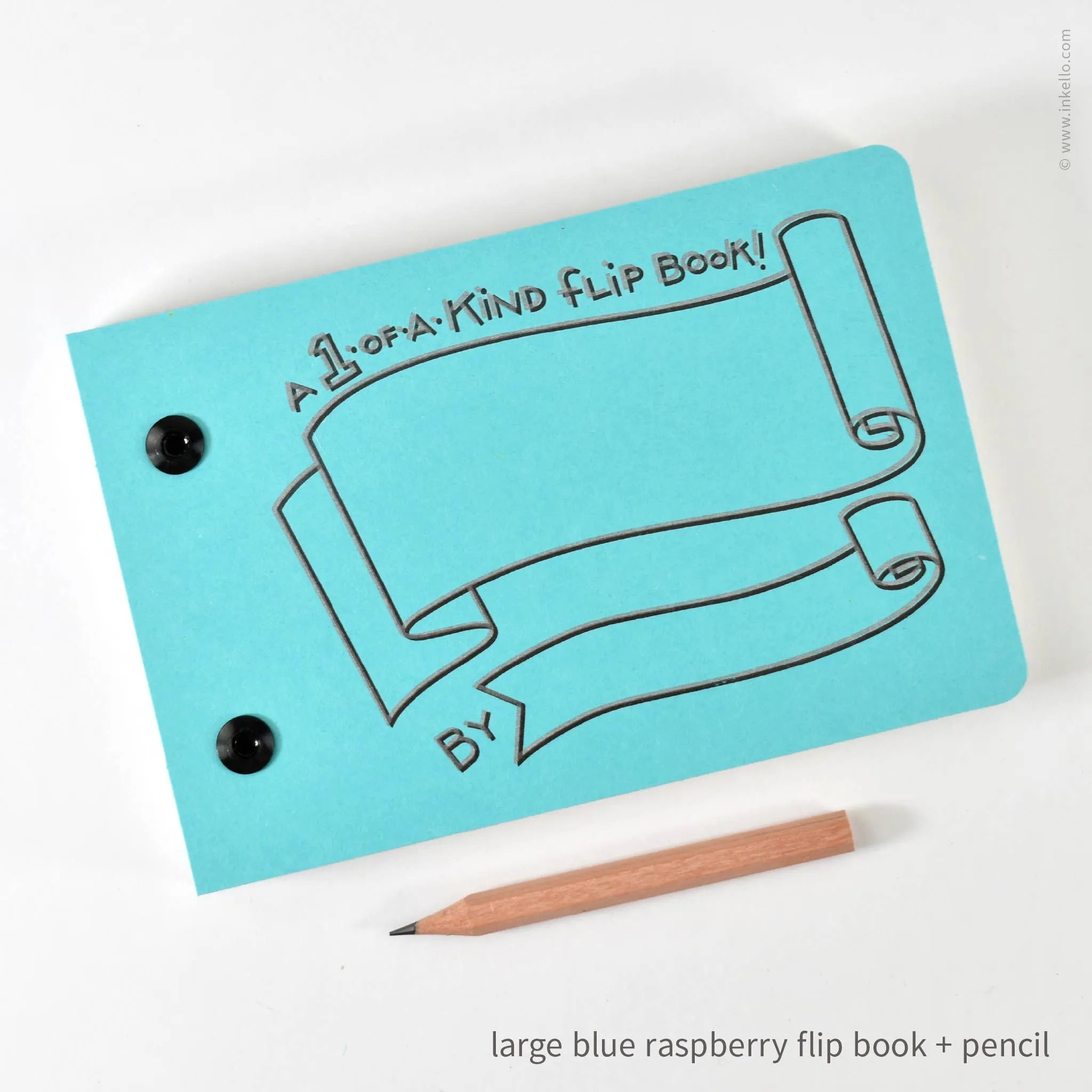 Draw-Your-Own Flip Book   Pencil (#316): Kraft Brown / Small