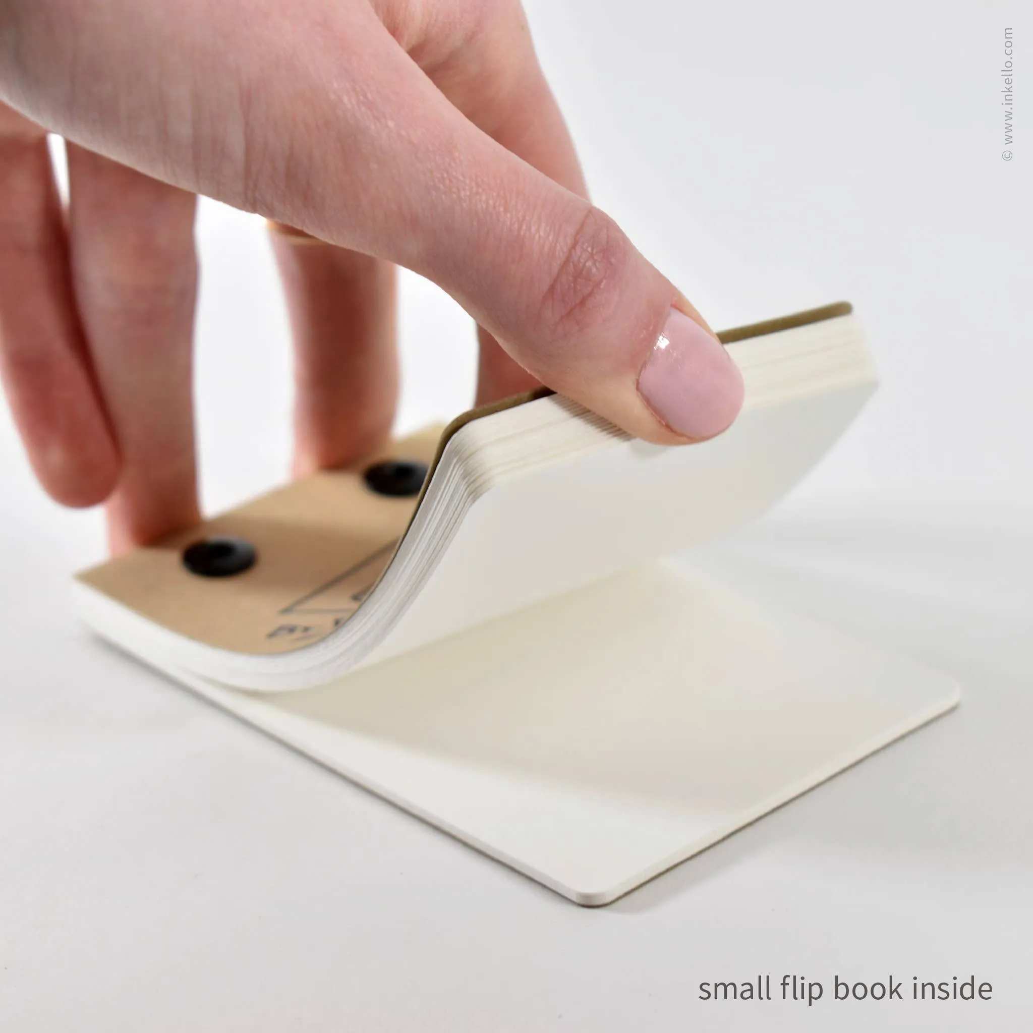 Draw-Your-Own Flip Book   Pencil (#316): Kraft Brown / Small