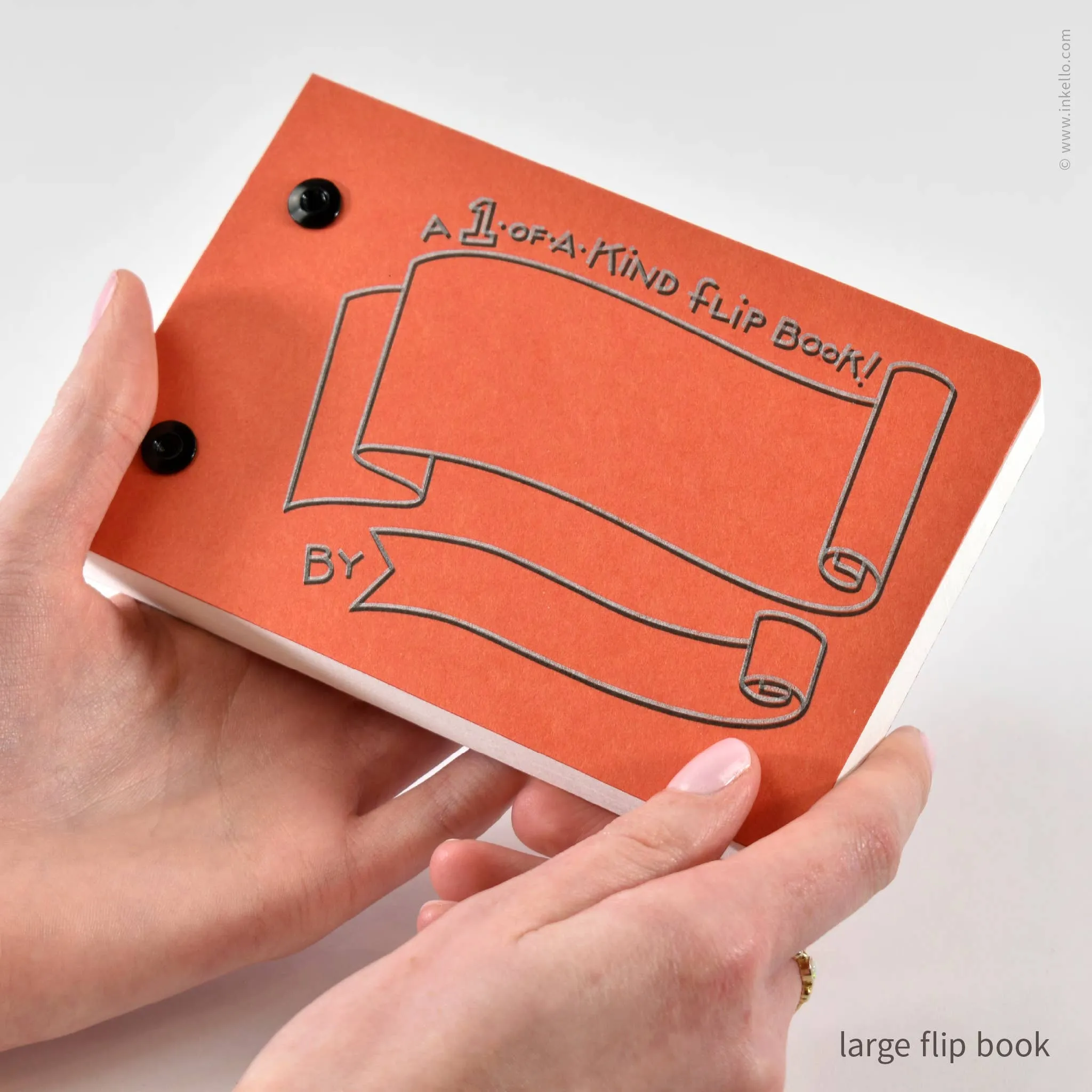 Draw-Your-Own Flip Book   Pencil (#316): Kraft Brown / Small