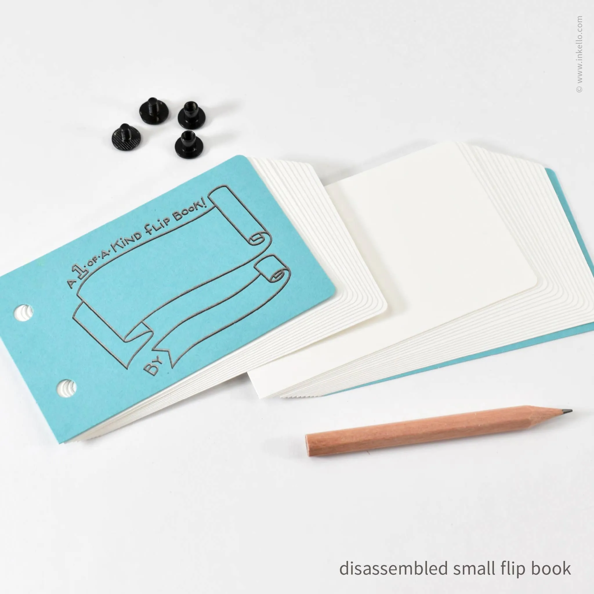 Draw-Your-Own Flip Book   Pencil (#316): Kraft Brown / Small