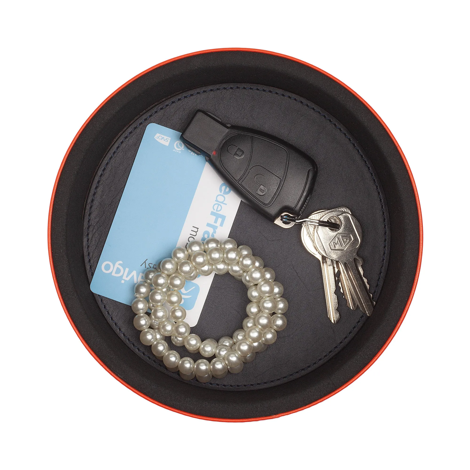 DUDU in Design leather jar of furniture, storage with 10x10cm lid, crooked pod holder.