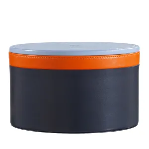 DUDU in Design leather jar of furniture, storage with 10x10cm lid, crooked pod holder.