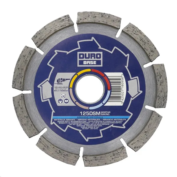 DURO Base DSM Mortar Raking Diamond Blade 115mm / 4-1/2in - Hard Materials - View Details