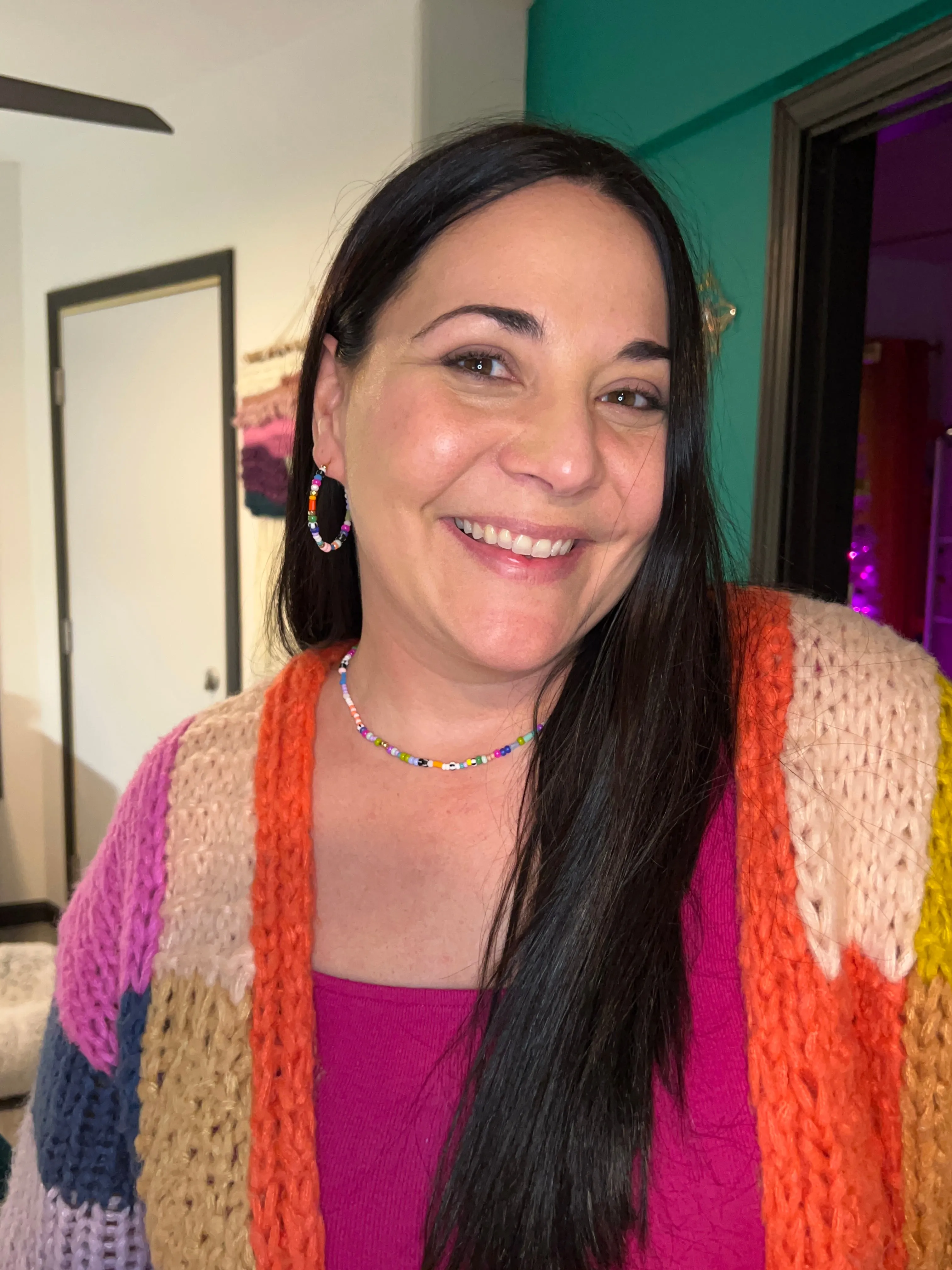 Eclectic Beaded Hoops