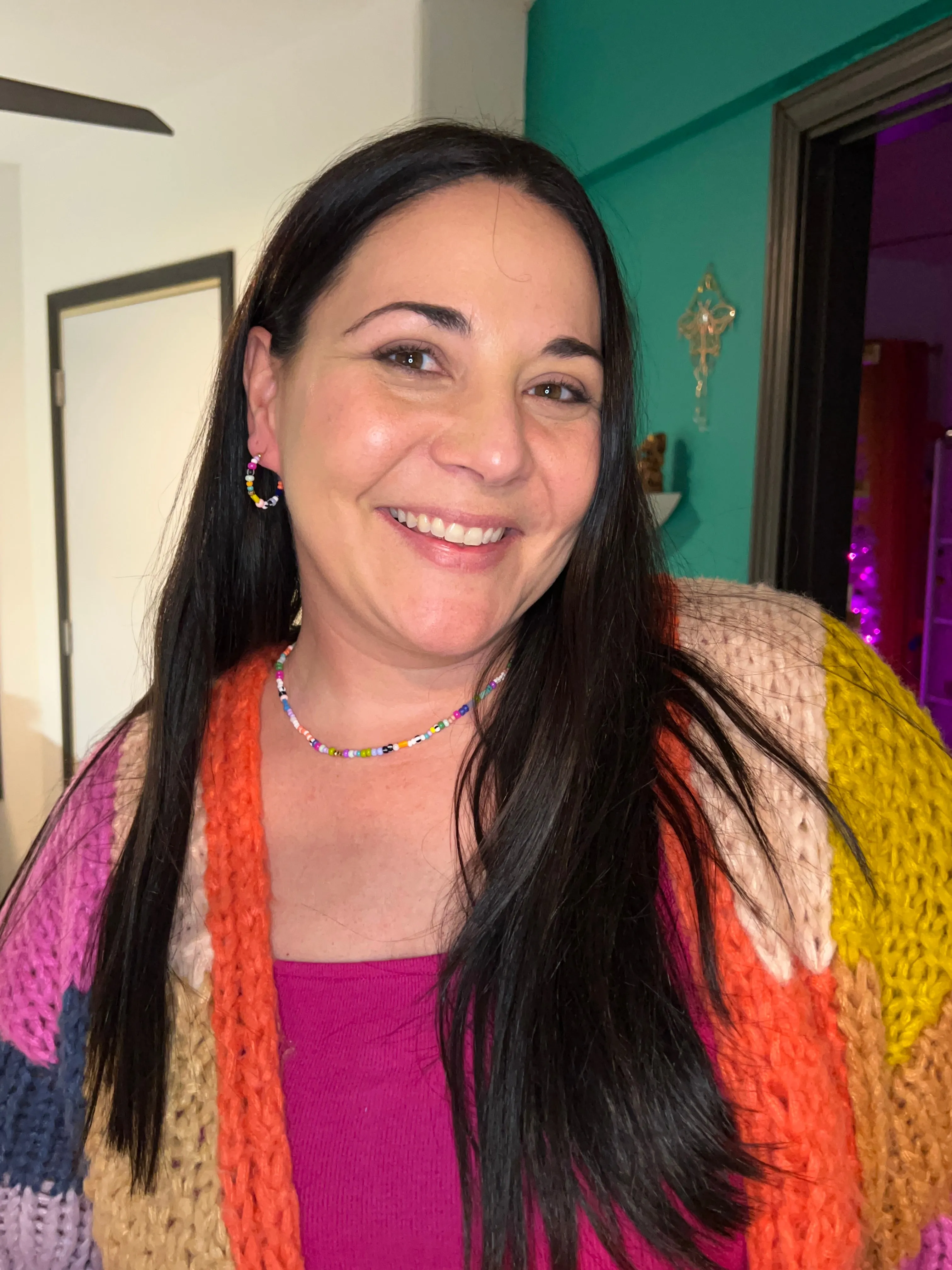 Eclectic Beaded Hoops