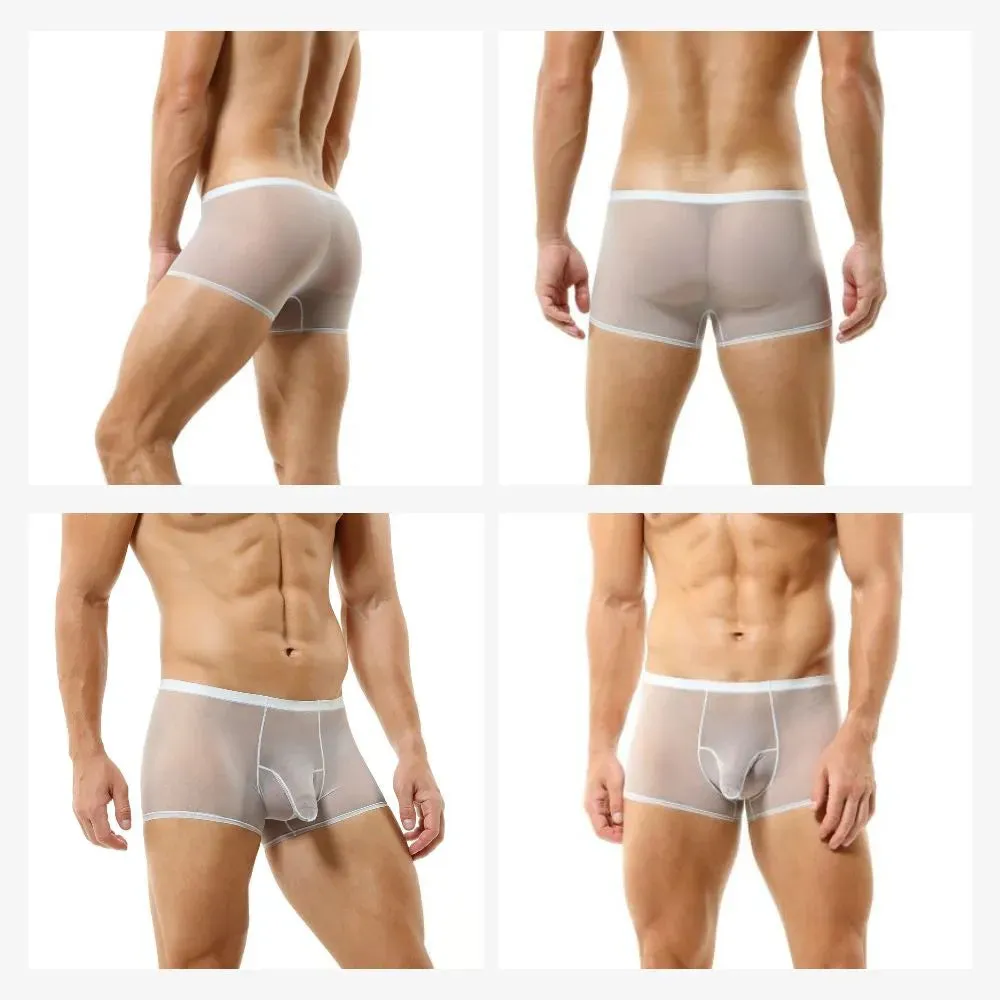 Elephant's Trunk  See-Through Underpants for Men (4-Pack) JEWYEE 1950
