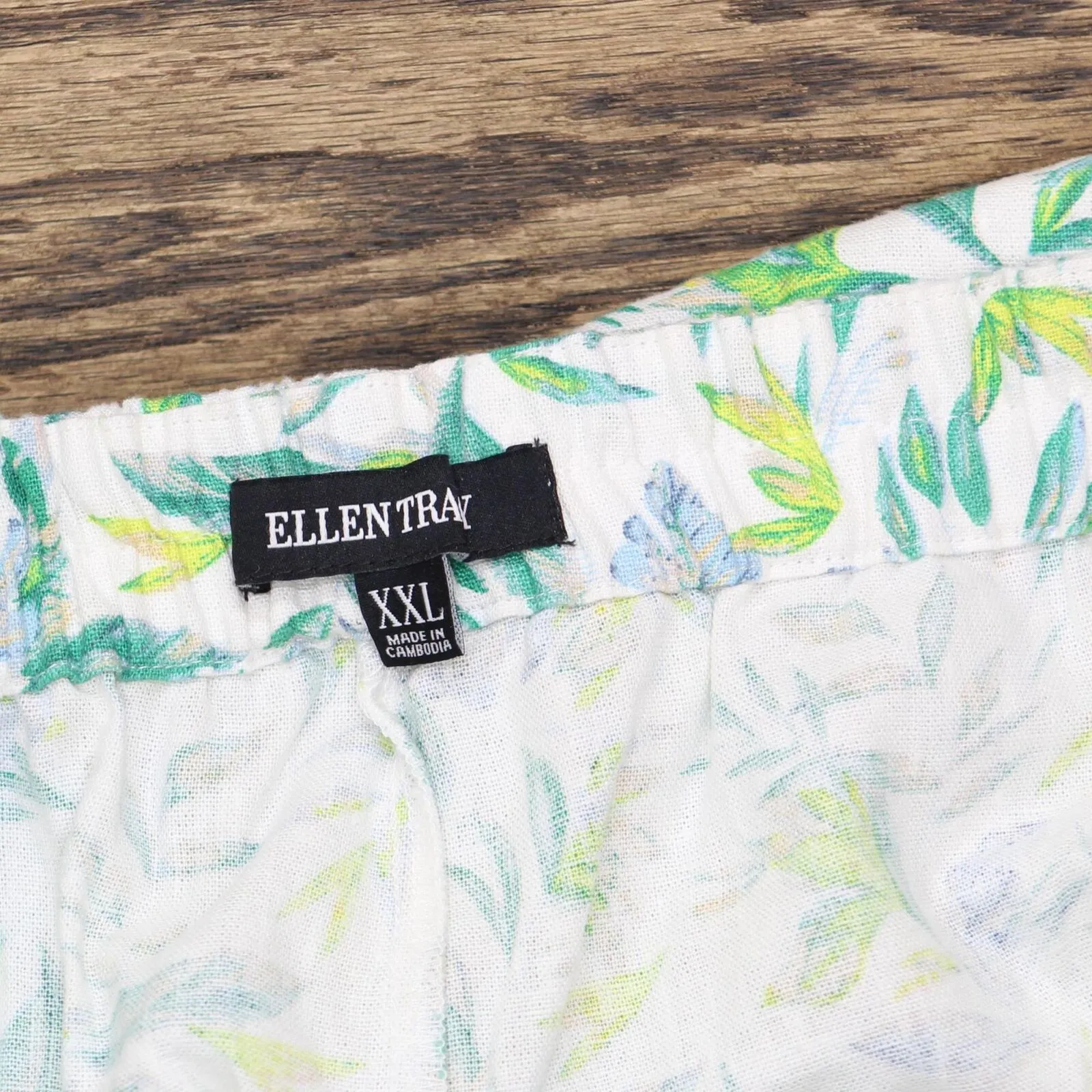 Ellen Tracy Womens Linen Blend Skort 1746253 Green Multi 2XL