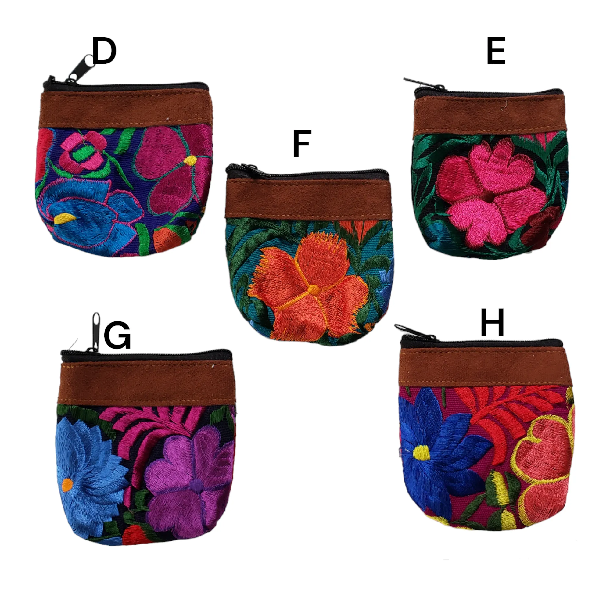 Embroidered Mexican Coin Purse from Oaxaca Mexico