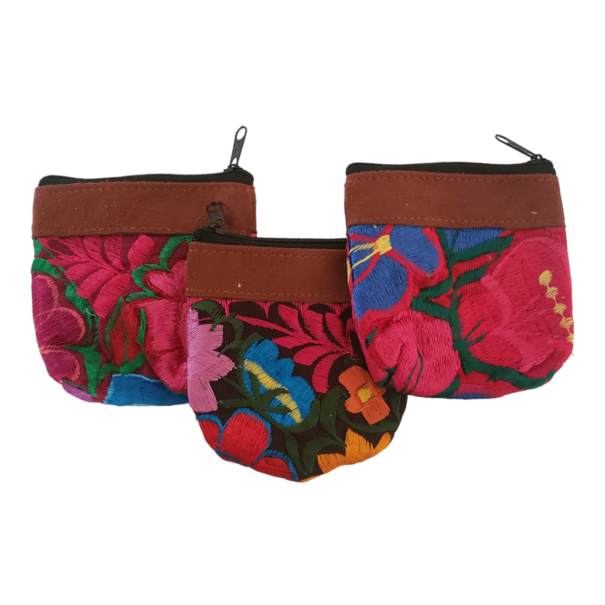 Embroidered Mexican Coin Purse from Oaxaca Mexico