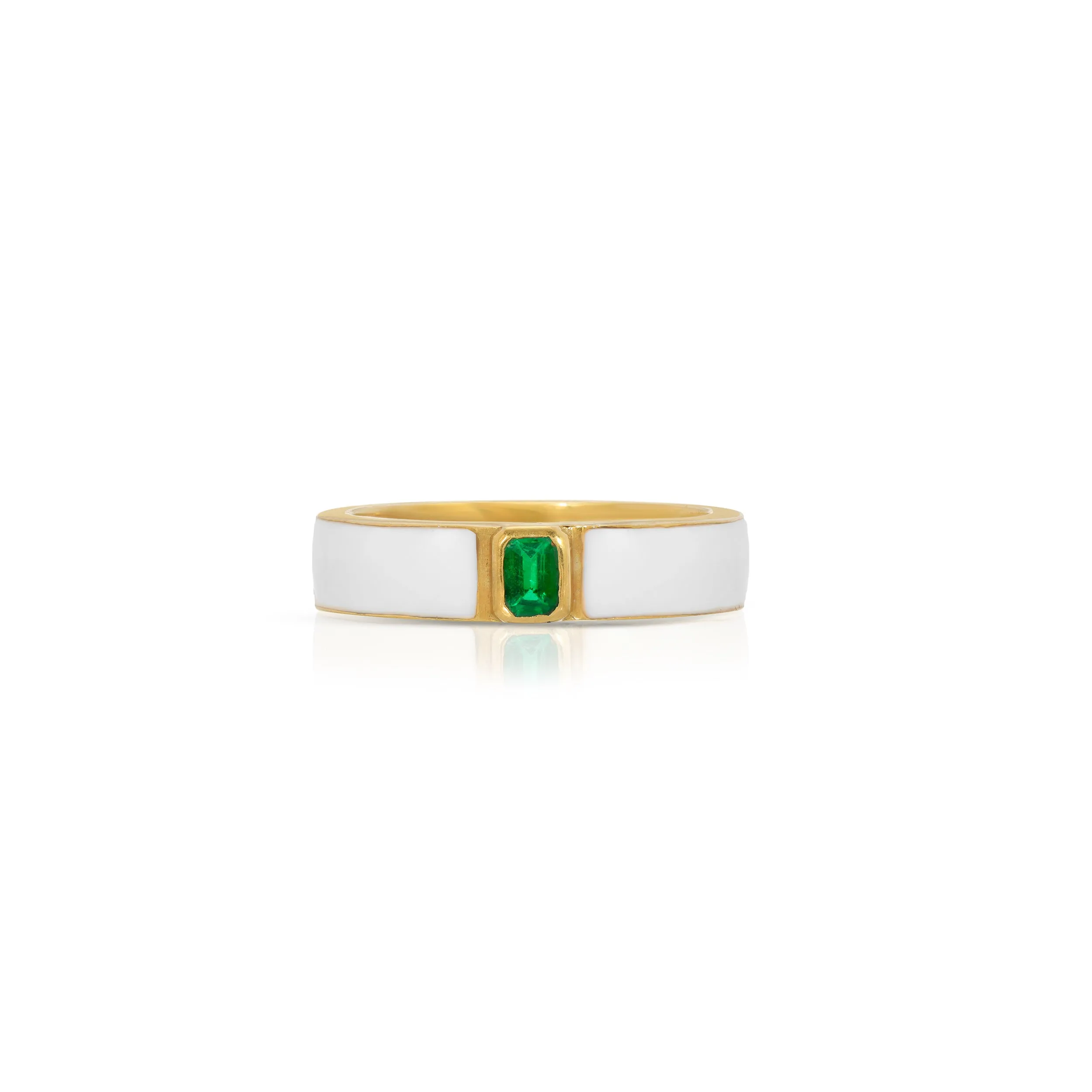 Emerald Enamel Band