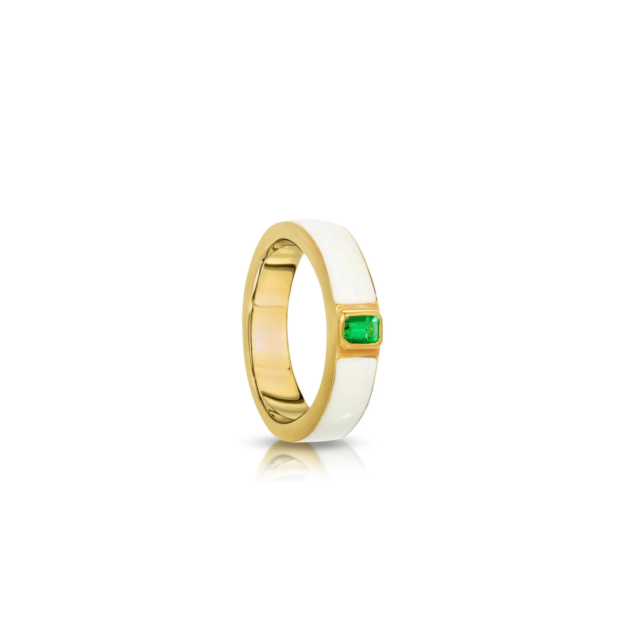 Emerald Enamel Band